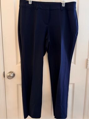 Lane Bryant Navy Straight-Leg Dress Pants